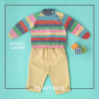 Poppet Jumper - Free Knitting Pattern For Babies in Paintbox Yarns Baby DK Prints by Paintbox Yarns