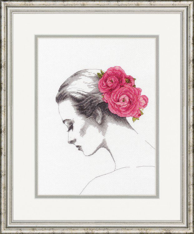 Dimensions Floral Portrait Cross Stitch Kit