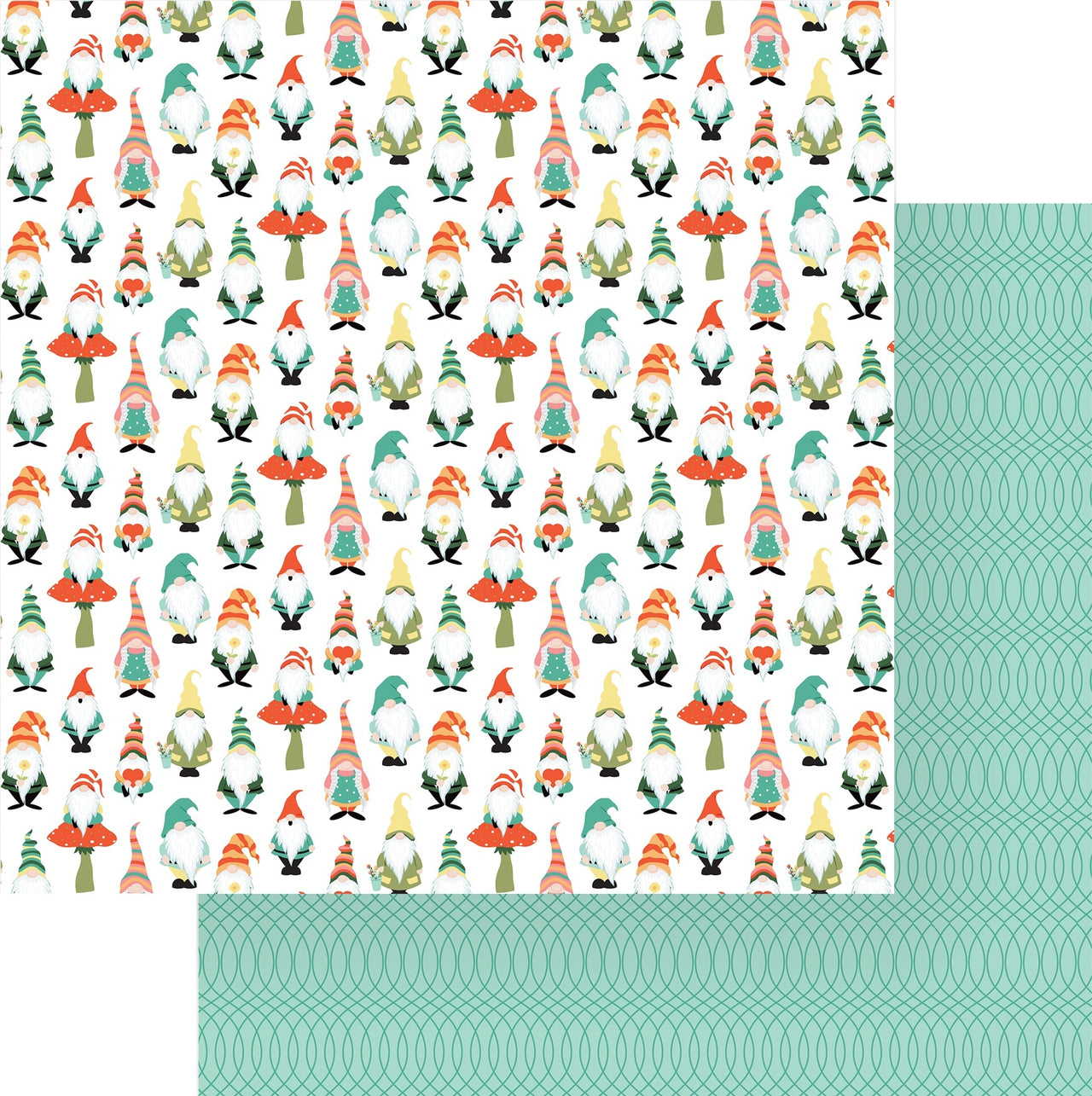 Photoplay Paper Tulla & Norbert Double-Sided Cardstock 12"X12" 25/Pkg - Gnomies