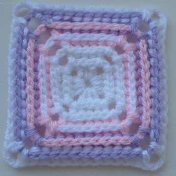 Crochet Granny Square Back Post Double Crochet Afghan Block Motif LD-0104