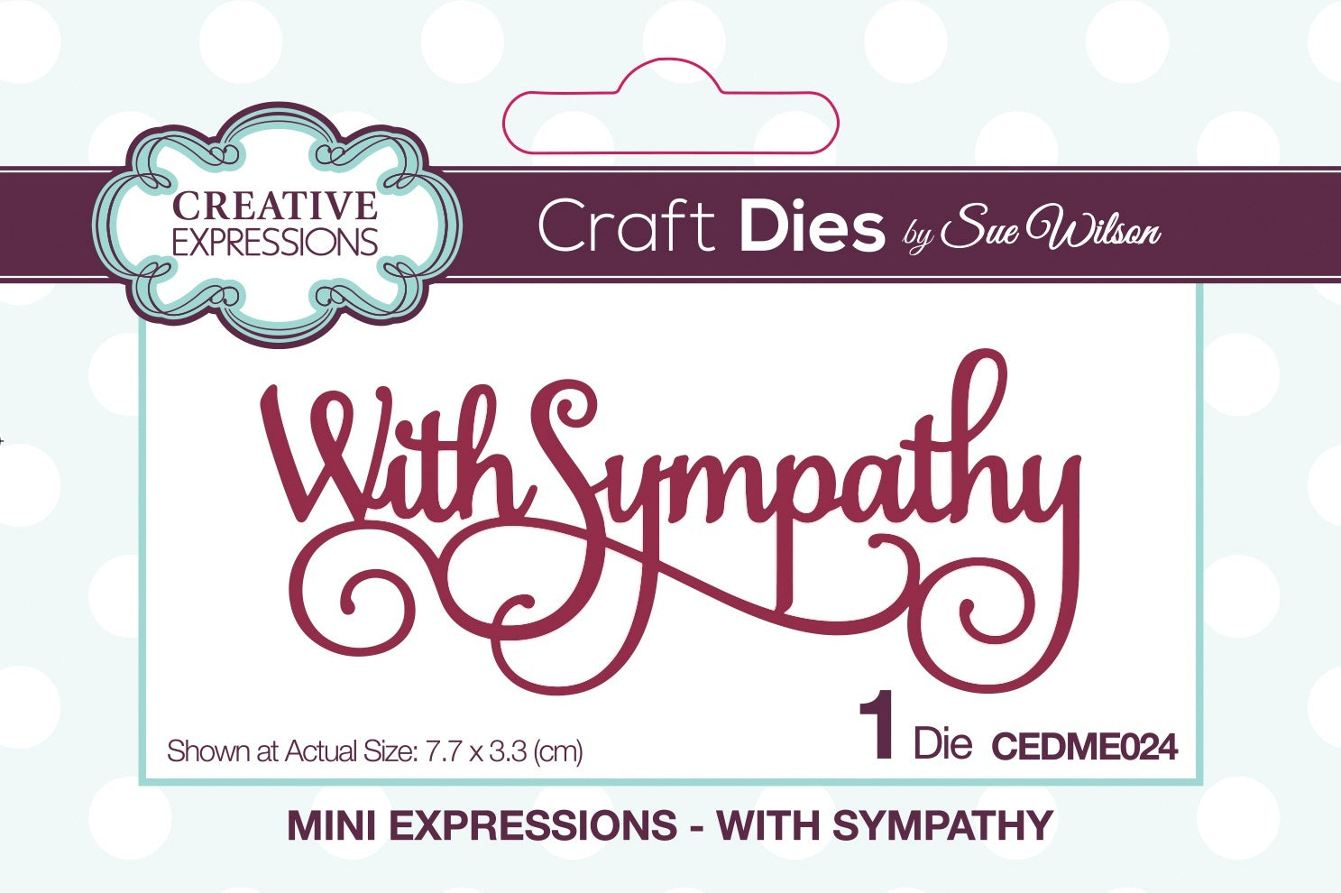 Creative Expressions Craft Dies By Sue Wilson - Mini Expressions-With Sympathy