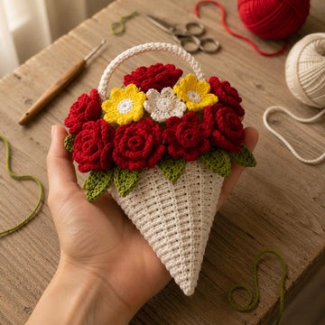 Crochet Flower Bouquet Pattern PDF + English Video Tutorial