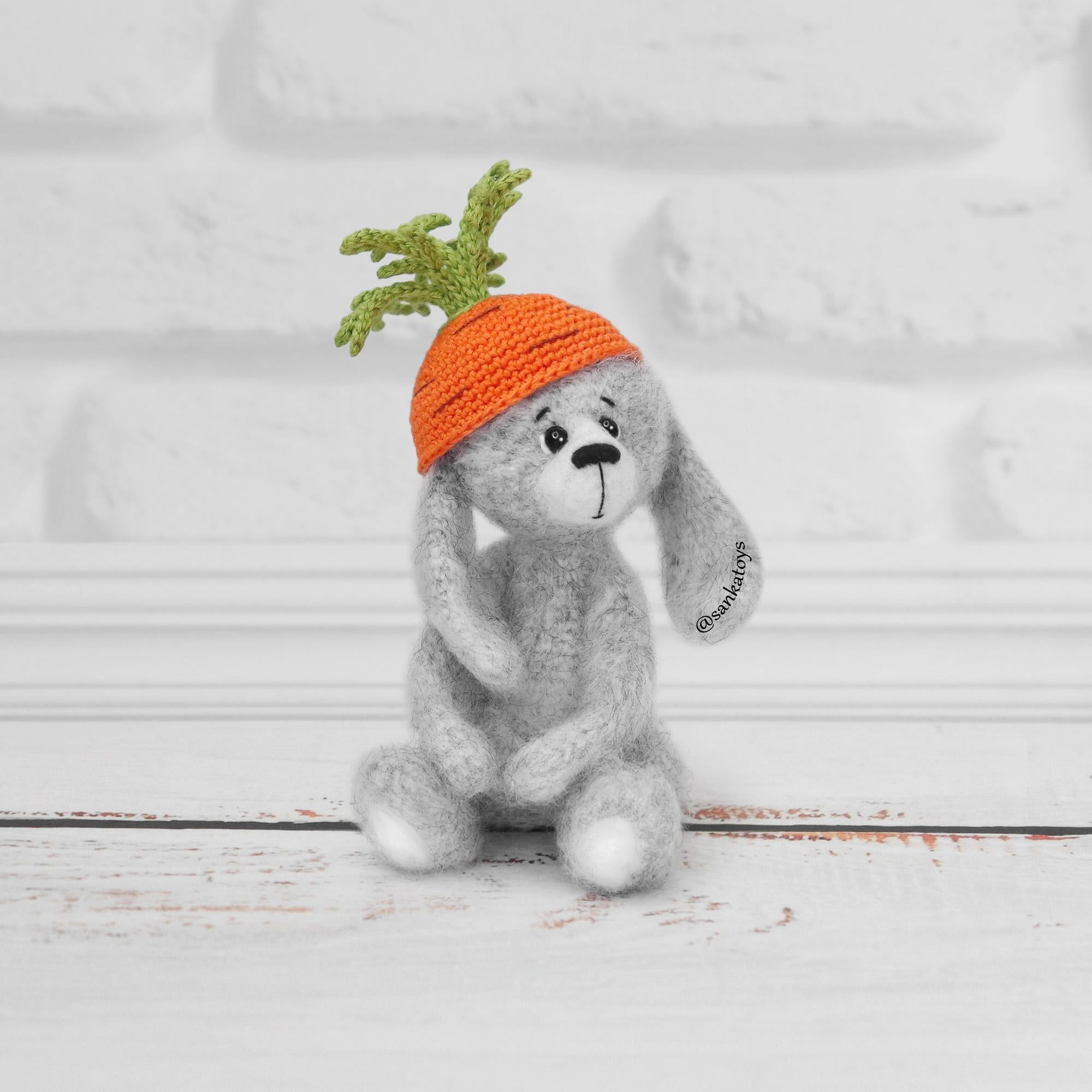 Bunny in a carrot hat