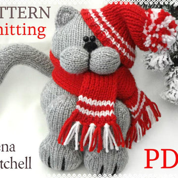 Cat Baby Kids Toys Pattern Knitting Children Toy