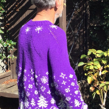Norwegian snow scene sweater