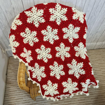 Christmas Snowflakes Afghan Baby Blanket
