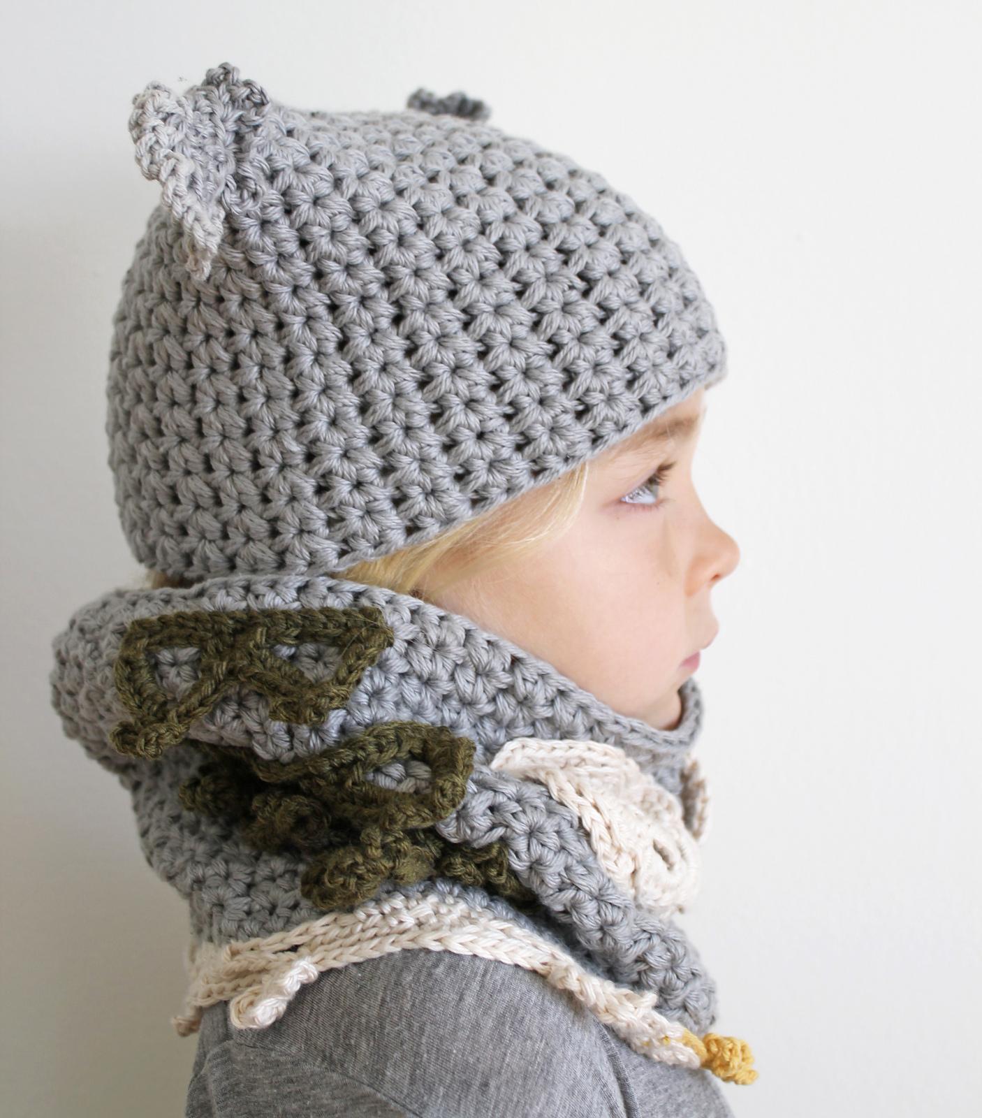 Luna the Owl Hat and Cowl Set