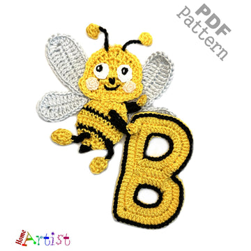 Crochet Animal Alphabet B Bee pattern
