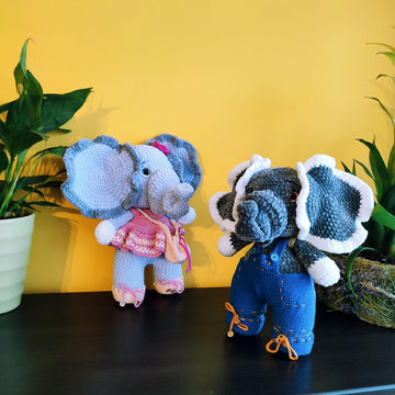 Elephant amigurumi crochet pattern