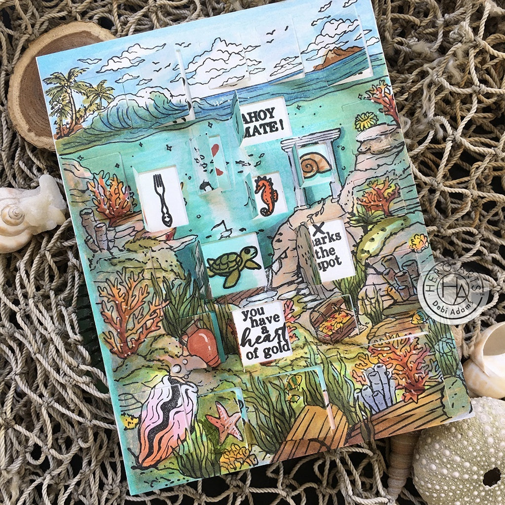 Hero Arts Clear Stamps 4"X6" - Deep Sea Messages
