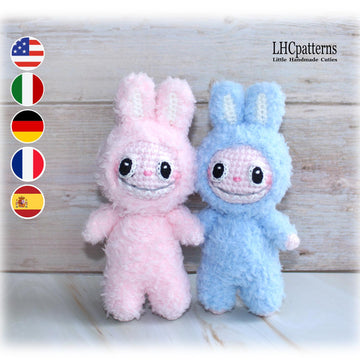 Smiling Bunny / Labubu Crochet Pattern