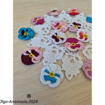 Floral table napkin Irish crochet lace 3