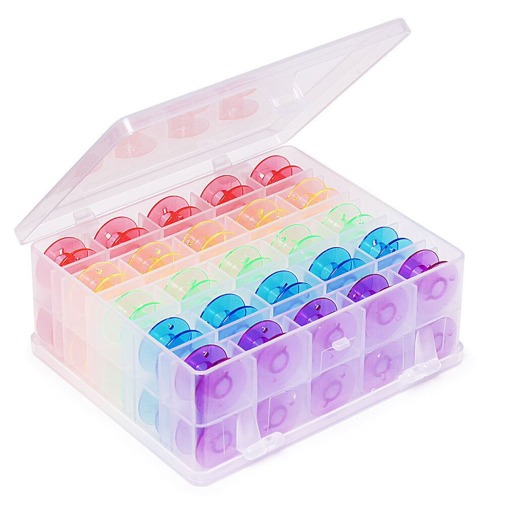 Hemline Bobbin Box: Plastic: filled with 50 Spools