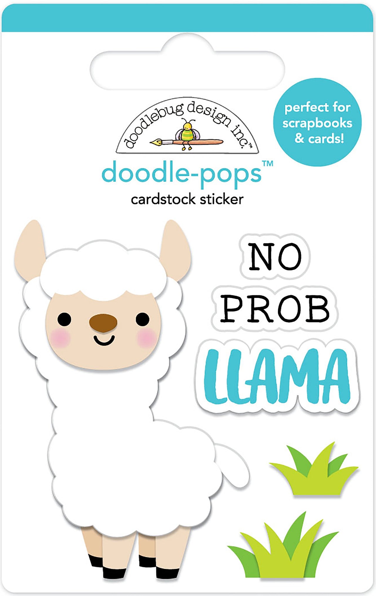Doodlebug Doodle-Pops 3D Stickers - No Prob-Llama
