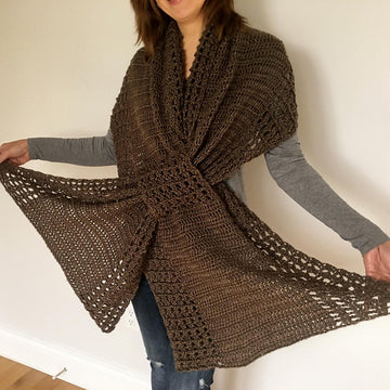 Crochet Wrap Pattern: Gorgeous Gathered Wrap