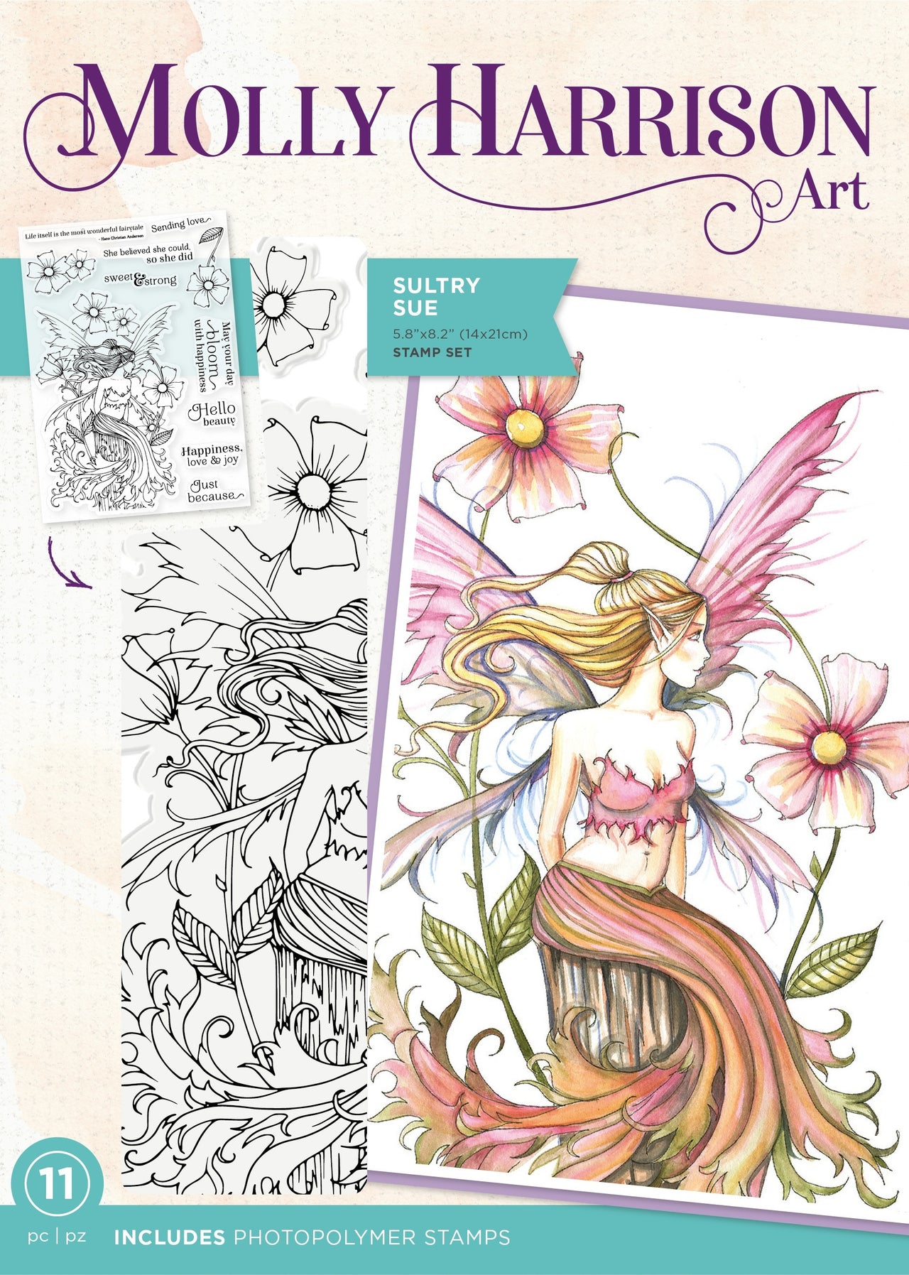 Crafter's Companion Photopolymer Stamps By Molly Harrison - Sultry Sue