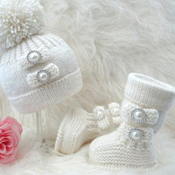 PATTERN Knitting Baby Shoes Baby Hat Baby Girl