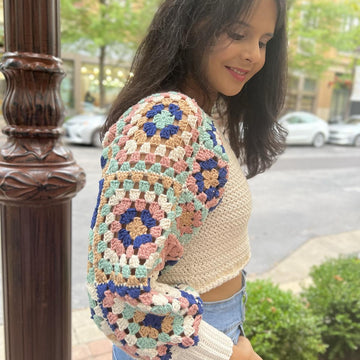Granny Chic Crochet Crop Top