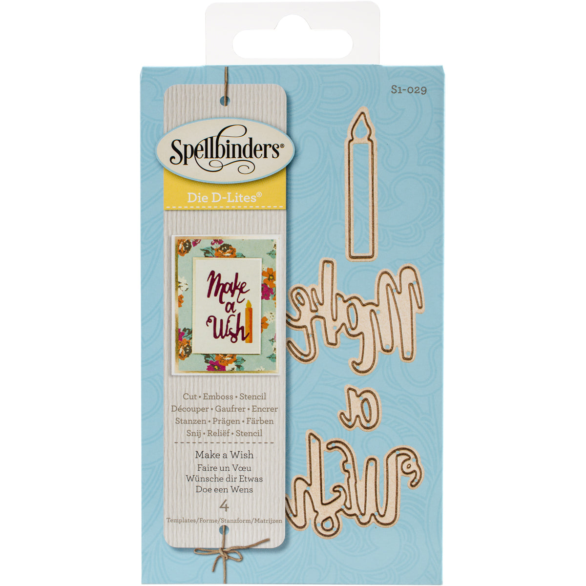 Spellbinders Shapeabilities Die D-Lites - Make A Wish