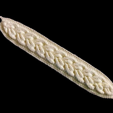 Milky White Cables Headband/Ear Warmer Knitting Pattern