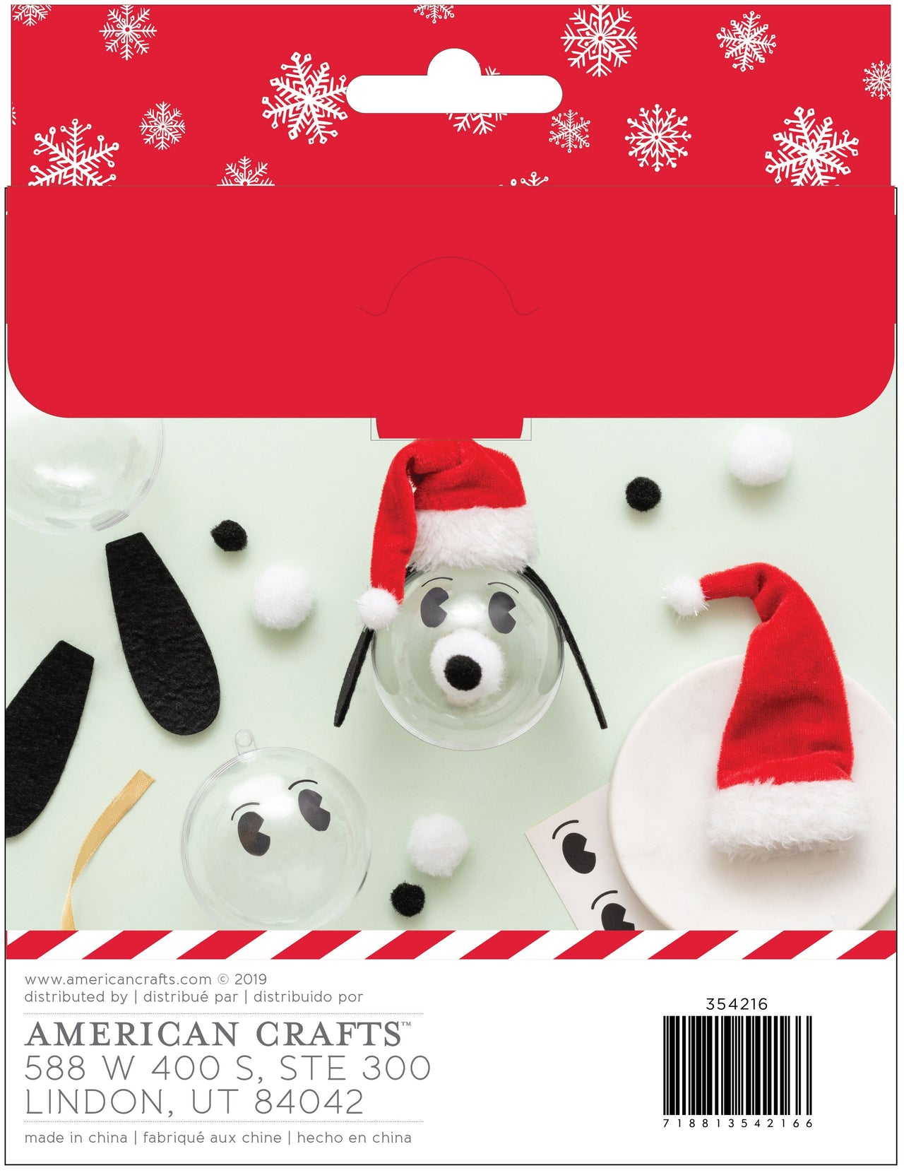 American Crafts AC Christmas Ornament Kit 4/Pkg - Christmas Puppy