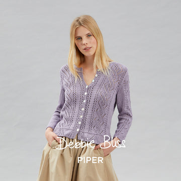 Zarah - Cardigan Knitting Pattern For Women in Debbie Bliss Piper