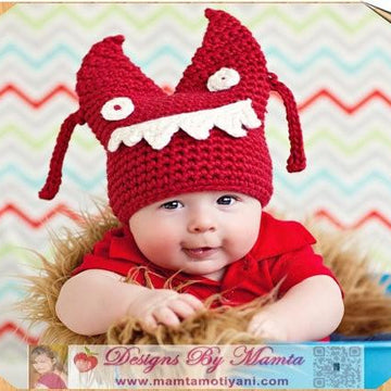 Crochet Halloween Monster Hat Pattern For Newborn Baby Children