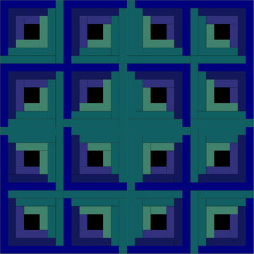 Log-Cabin Quilt Block