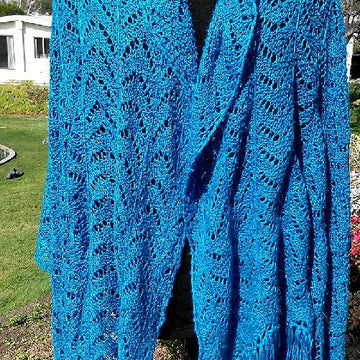 EZ Wavy Zig Zag Garter Stitch Lace Shawl