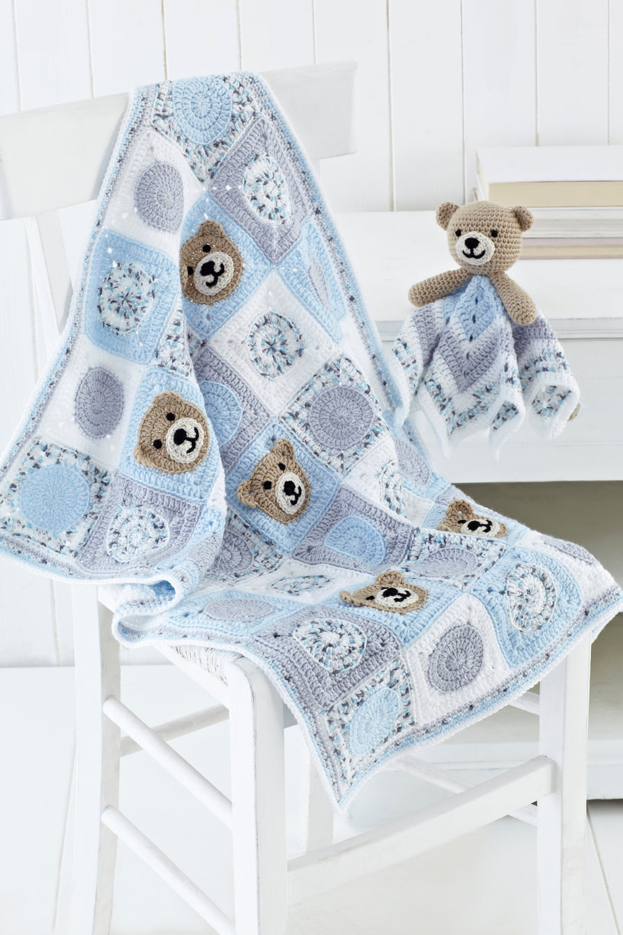 Teddy Blanket, Bunny Blanket, Teddy Comforter Toy & Bunny Comforter Toy in King Cole Cherished DK  - 5503 - Leaflet