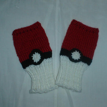 Pokeball Fingerless Gloves
