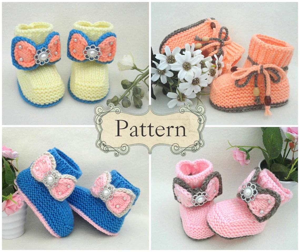 Pattern Knit Booties Lily