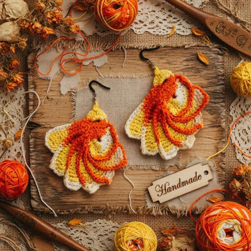 Crochet Oyster Earrings Pattern | PDF Photo & Video Tutorial | Easy Crochet Jewelry