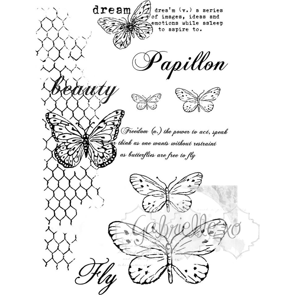 49 And Market Clear Stamps 4"X6" - Gabi's Butterflies Are Free