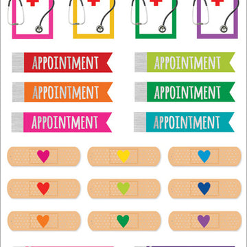 Paper House Life Organized Functional Stickers 2/Sht - Doctor