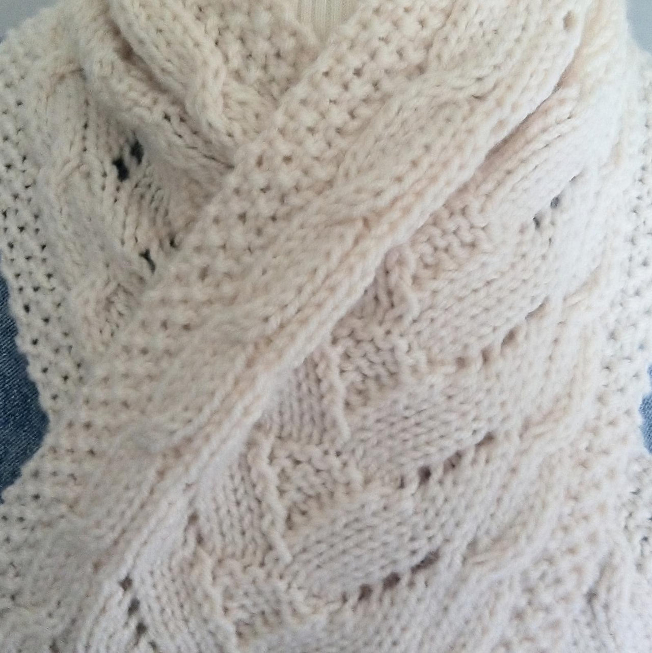 Cable Lace Scarf