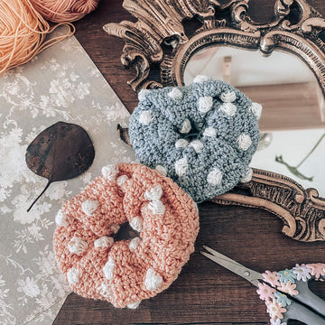 Polka Dots Hair Scrunchie