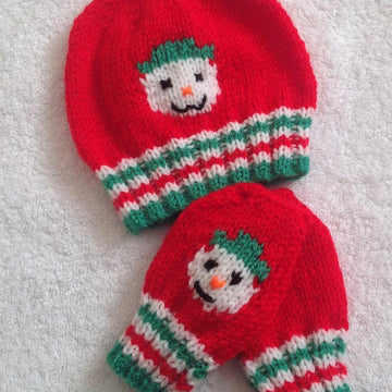 Snowman Hat Mitten set