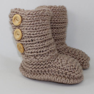 3 Button Childrens Slipper Boots