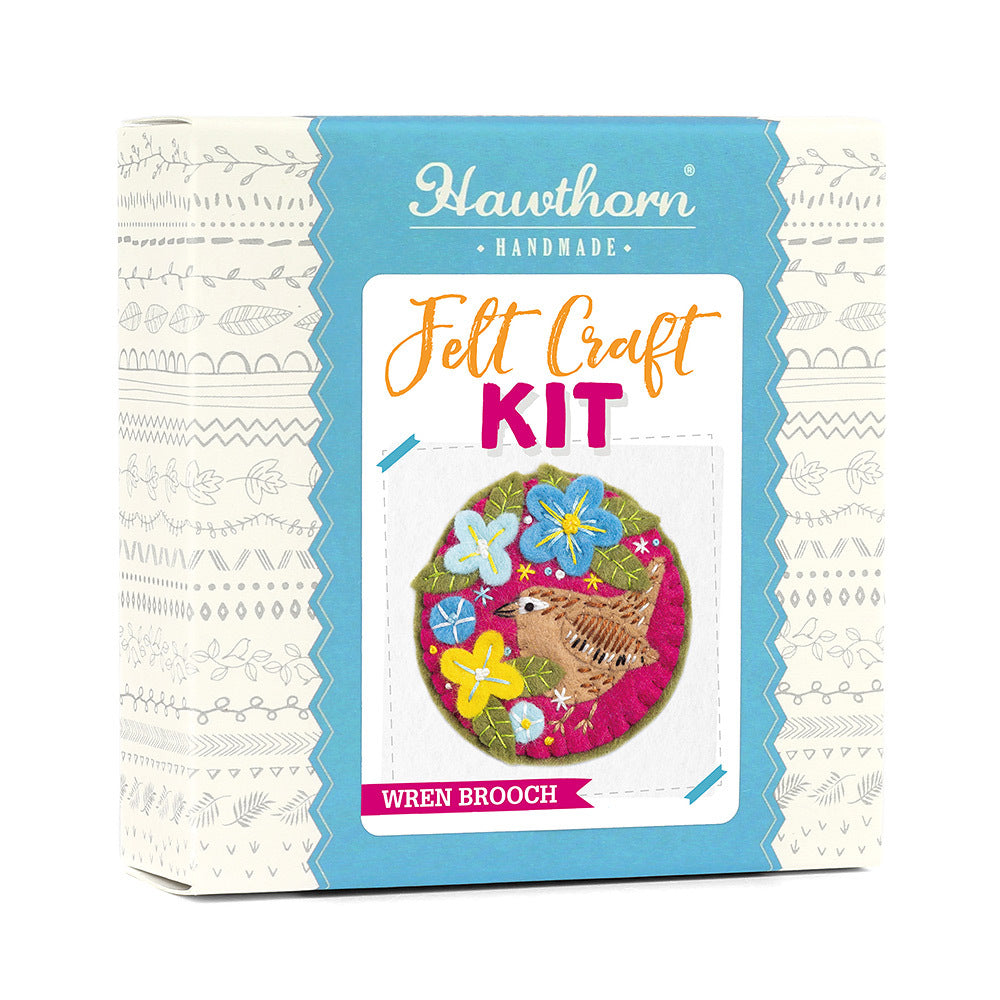 Hawthorn Handmade Wren Brooch Felt Craft Kit
