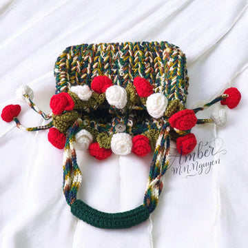 Roses Garden Handbag Crochet Pattern - Digital Download