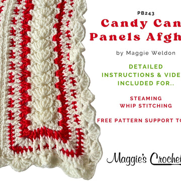 Candy Cane Panels Afghan Crochet Pattern