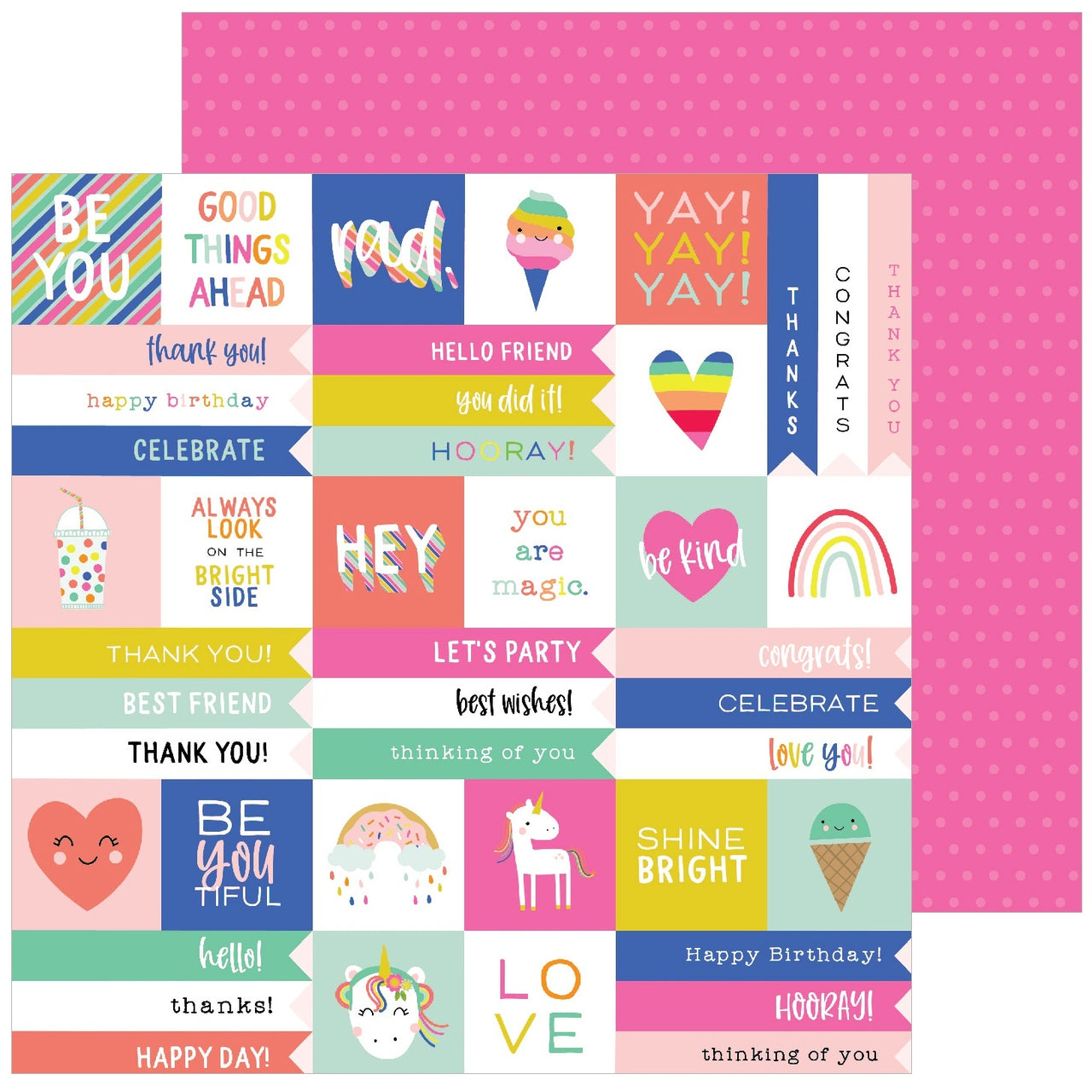 American Crafts Live Life Happy Double-Sided Cardstock 12"X12" 25/Pkg - Have A Good Day