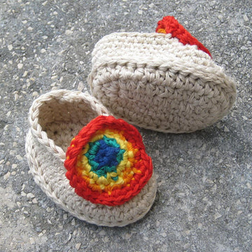 Baby slippers rainbow