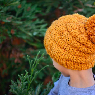Basket Weave Slouch Beanie