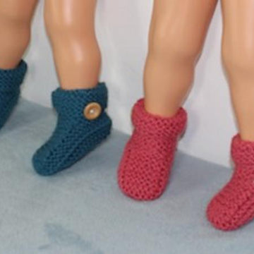 Toddler Chunky Button Cuff Slipper Boots Circular