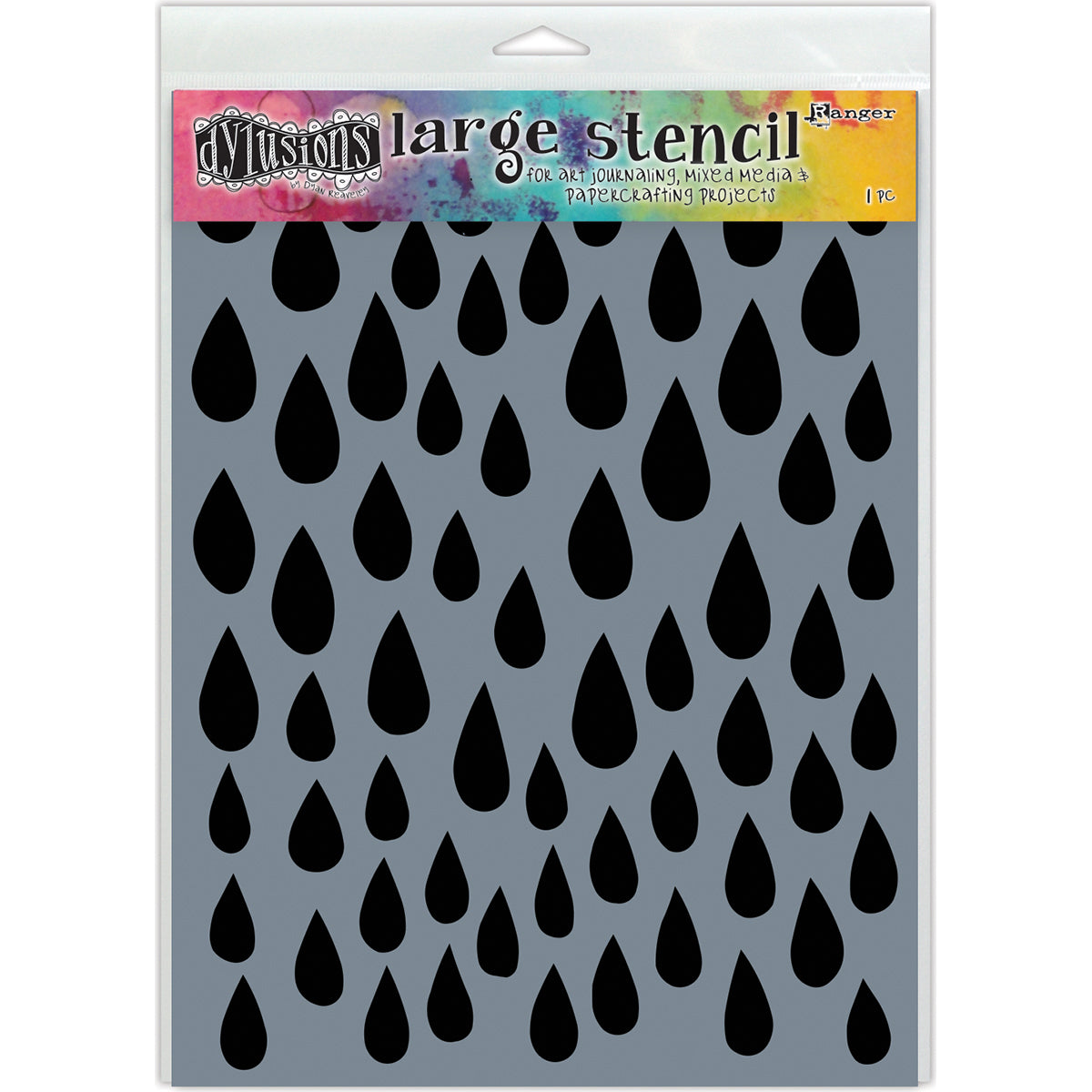 Ranger Dyan Reaveley's Dylusions Stencils 9"X12" - Raindrops
