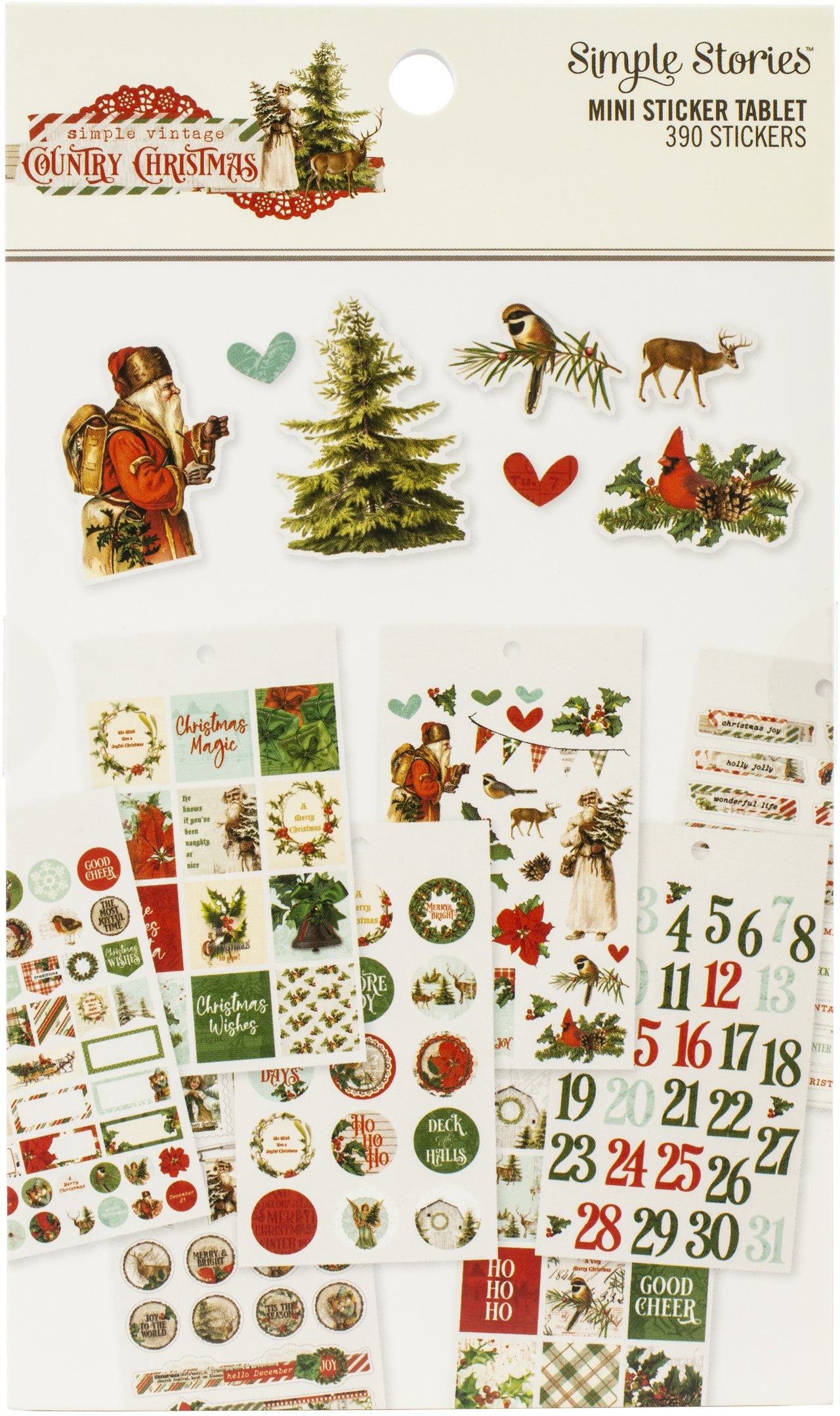 Simple Stories Country Christmas Mini Sticker Tablet 390/Pkg - 600387