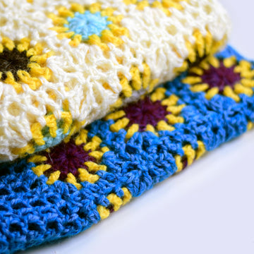Atomic Sunflowers crochet cardigan