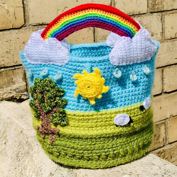 'Rainbow Kinda Day' Crochet Handbag